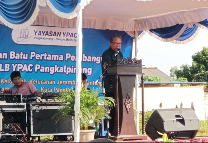 
Walikota dan Wakil Walikota Pangkalpinang Hadiri Giat Peletakan Batu Pertama SLB YPAC